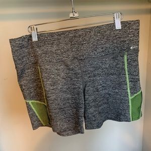 Grey/Lime Spandex Shorts